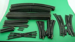Large Box Of Hornby 00 Track,  Straights,  Curves,  L&r Branches,  Cross Over