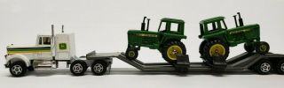 Ertl - Semi Truck / Trailer - 2 John Deere Tractor - 1/64 Diecast