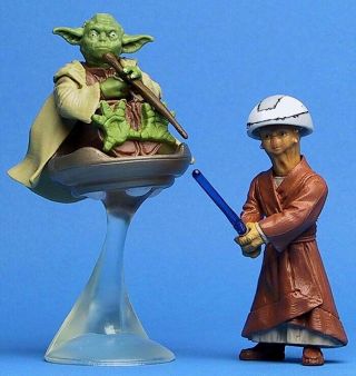 Star Wars Loose Aotc Very Rare Yoda & Chian Jedi Padawan Training.  C - 10,