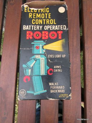Box Only Electric Remote Control Battery Operated Robot Lineman Bonus Bulbs