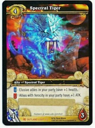 World Of Warcraft Wow Tcg Spectral Tiger Unscratched Loot Card — Epic And Swift