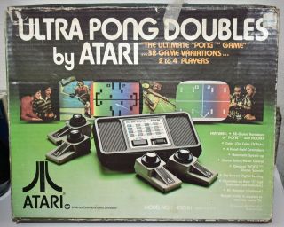 Atari Ultra Pong Doubles Cib Model No.  C - 402 (d) Rare