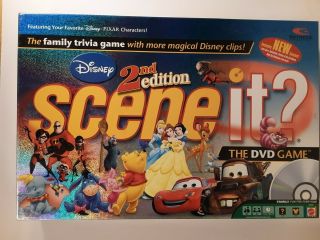 .  Disney Scene It 2nd Edition Dvd Game Mattel 2007 Pixar 100 Complete