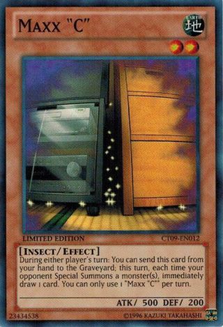 Yugioh Maxx " C " - Ct09 - En012 - Rare - Limited Edition Lightly Played