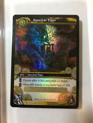 World Of Warcraft Wow Tcg Spectral Tiger Loot Card - Code.