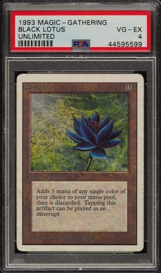 1993 Magic The Gathering Mtg Unlimited Black Lotus R A Psa 4 Vgex (pwcc)