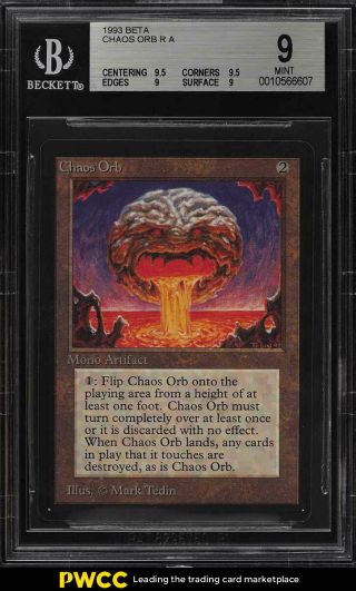 1993 Magic The Gathering Mtg Beta Chaos Orb R A Bgs 9 (pwcc)