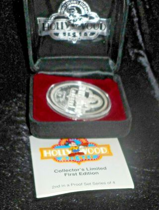 One Oz.  999 Silver Disney Mickey Mouse Hollywood Coin (cntl 11 - 19)