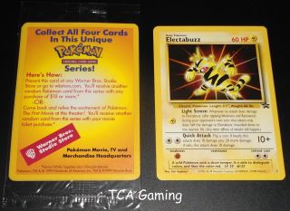 Electabuzz 2 Black Star Promo Wb Movie (yellow) Near Pokemon Card