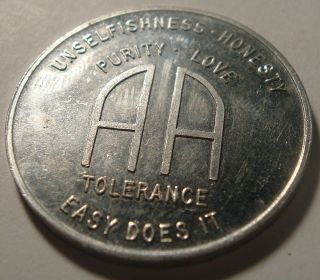 1940’s Vintage Alcoholics Anonymous (aa) Coin Token One Of The Earliest Htf