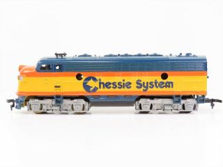 Ho Scale Tyco Chessie System F9 Diesel Locomotive Powered 4015 W/ Headlight