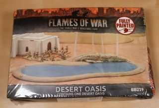 Flames Of War Battlefield In A Box Desert Oasis Miniatures Collectible