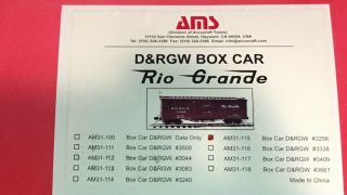 G Scale 1:20.  3 Boxcar D&rgw 3256 Mark But Never Out - Of - The - Box Faded Box