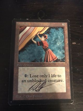 Beta Forcefield Signed X1 Magic Cards Mtg