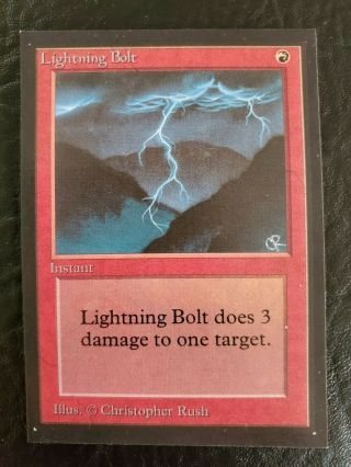Magic The Gathering Mtg Artist Proof Beta Lightning Bolt Near