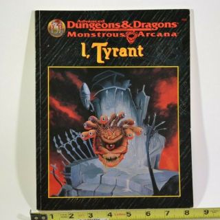 Ad&d Monstrous Arcana Accessory I,  Tyrant Beholder Reference Book 1996 Tsr