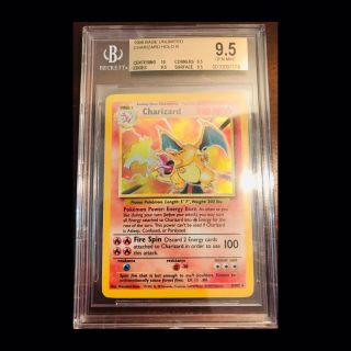 Charizard Holo R 1999 Base Unlimited Gem Bgs 9.  5 Possible Psa 10