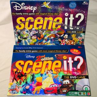 Disney Scene It 1st And 2nd Edition Dvd Board Game Both 100 Complete
