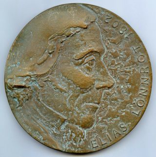 Finland Medal Guild Bronze Art Medal Of The Year 2002 By Kettunen Elias Lonnrot