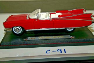 Red Maisto 1959 Cadillac Eldorado Biarritz 1:18 With Display Base / No Box.