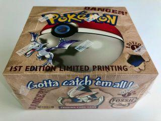 Factory Pokemon Fossil 1st First Edition Booster Box -