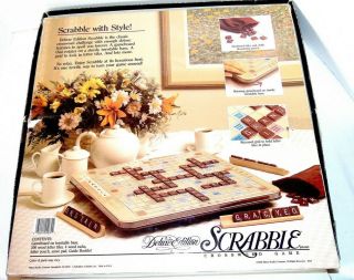 Milton Bradley Scrabble Deluxe Edition 1989 Turntable NO LETTERS INCOMPLETE 2