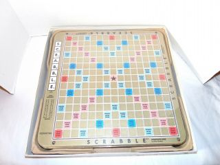 Milton Bradley Scrabble Deluxe Edition 1989 Turntable NO LETTERS INCOMPLETE 3