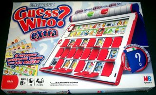 2008 Electronic Guess Who? Extra Game - Milton Bradley - Complete W/ Pegs