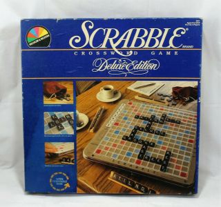 Selchow & Righter Scrabble Game Deluxe Edition W/extras