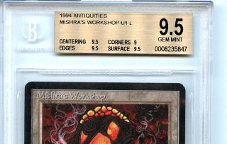 MTG Antiquities Mishra ' s Workshop BGS 9.  5 Gem Card Magic Amricons 5847 2