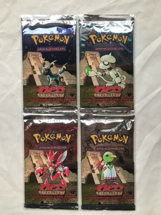 Pokemon Neo Discovery 1st Edition Unweighed Booster Packs All Arts