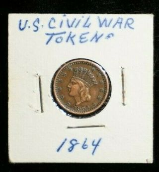 1864 Us Civil War Token - Our Army