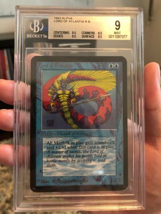 Mtg Lord Of Atlantis Alpha Bgs Graded 9 With 3x 9.  5 Subs