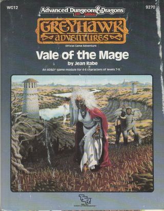 Vale Of The Mage Advanced Dungeons & Dragons 2nd Greyhawk Module Wg12