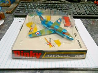Vintage Dinky Toys No 728 R.  A.  F.  Dominie 723 Hawker Siddeley 125 Jet Aircraft