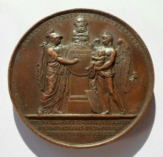 France / 1820 Birth Of Henry V / King Louis Xviii French Historic Medal