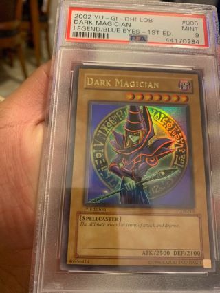 Dark Magician Lob - 005 1st Edition Psa 9 Legend Of Blue Eyes White Dragon