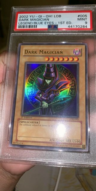 Dark Magician LOB - 005 1st Edition PSA 9 Legend Of Blue Eyes White Dragon 3