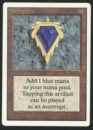 1x Unlimited Mox Sapphire Mtg Unlimited Power 9 - Kid Icarus -