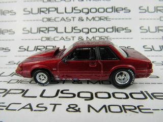 Greenlight 1:64 Loose Ruby Red 1989 Ford Mustang Lx 5.  0 Notchback Drag Racer