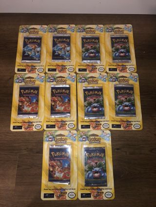 1999 Pokémon Base Set Booster Packs Unlimited Blister Qty:10