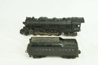 Lionel Lines O Scale Postwar 4 - 6 - 4 Steam Engine 2046 & Tender M86 - 3