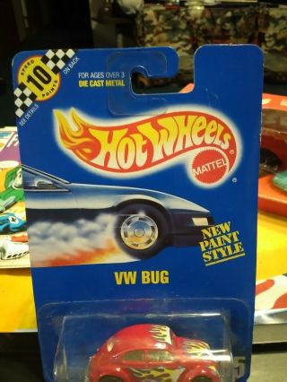HOT WHEELS VHTF Speed Points 1990 BLUE CARD SERIES VW BUG 65 3