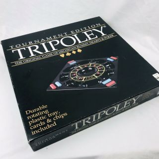 Tournament Edition Tripoley Card Game Rotating Turntable 1989 Cadaco No.  255