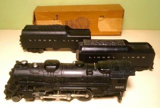 Lionel 2037 Steam Locomotive And 6026w Whistle Tender And 1130t Tender