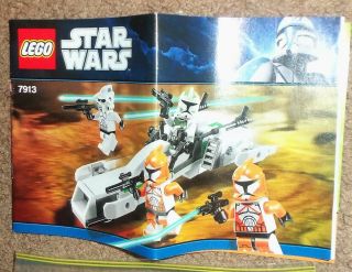 LEGO Star Wars 7913 Clone Trooper Battle Pack 100 COMPLETE w/ Instruction Book 2