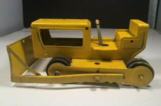 Vintage Tonka Bulldozer Yellow Pressed Steel For Restoration Or Parts