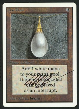 1x Unlimited Mox Pearl Signed (roller Line) Mtg Unlimited - Kid Icarus -