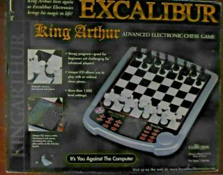 Excalibur King Arthur Advanced Electronic Chess Game Model 915 - 3 W/manuals