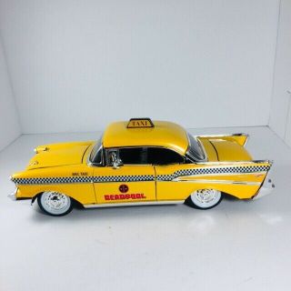 Deadpool 1957 Chevrolet Bel Air Taxi Diecast Car 1:24 Jada Toys